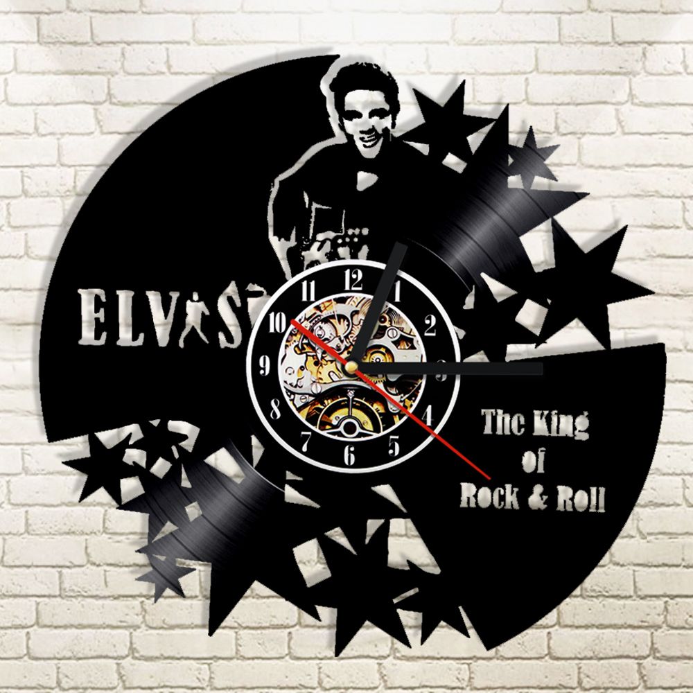 Diy Gift For 1 Stuk Elvis Vinyl Record Wandklok De Koning Van Rock & Roll Vintage Kamer Muur Decor Art Timepiece Unieke Gift From Dgmcyima, $24.13 | DHgate.Com