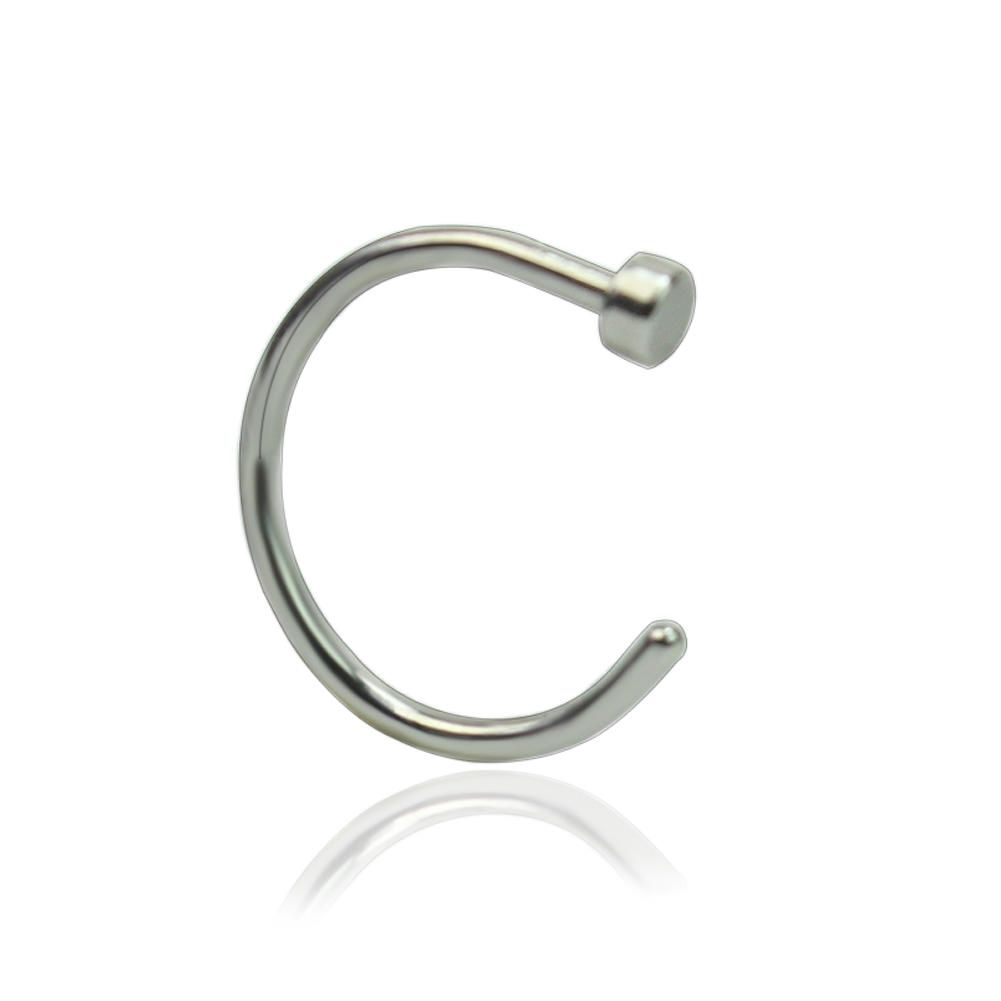 5//16/" 3//8/" Anillo Aro de Nariz de Acero Quirúrgico 316L Con Tapa Plana 1pc 20g ~ 1//4/"