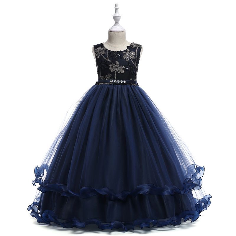 girls navy formal dress