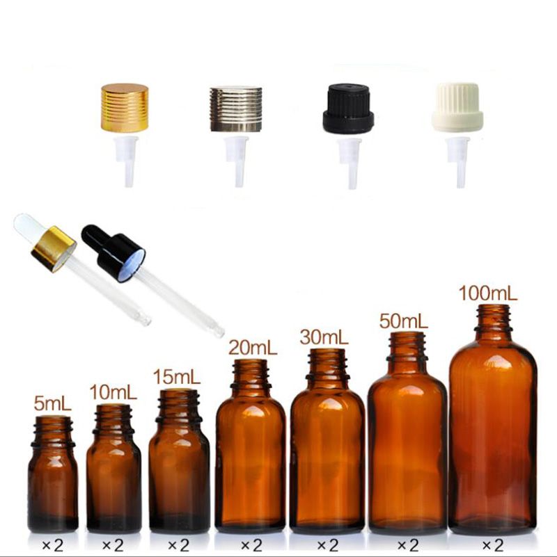 Bouteilles compte-gouttes avec échelle 5ml-50ml, flacon compte-gouttes en verre  ambre, pour liquide d'aromathérapie, Pipette, bouteilles rechargeables de  voyage, 10 pièces - AliExpress