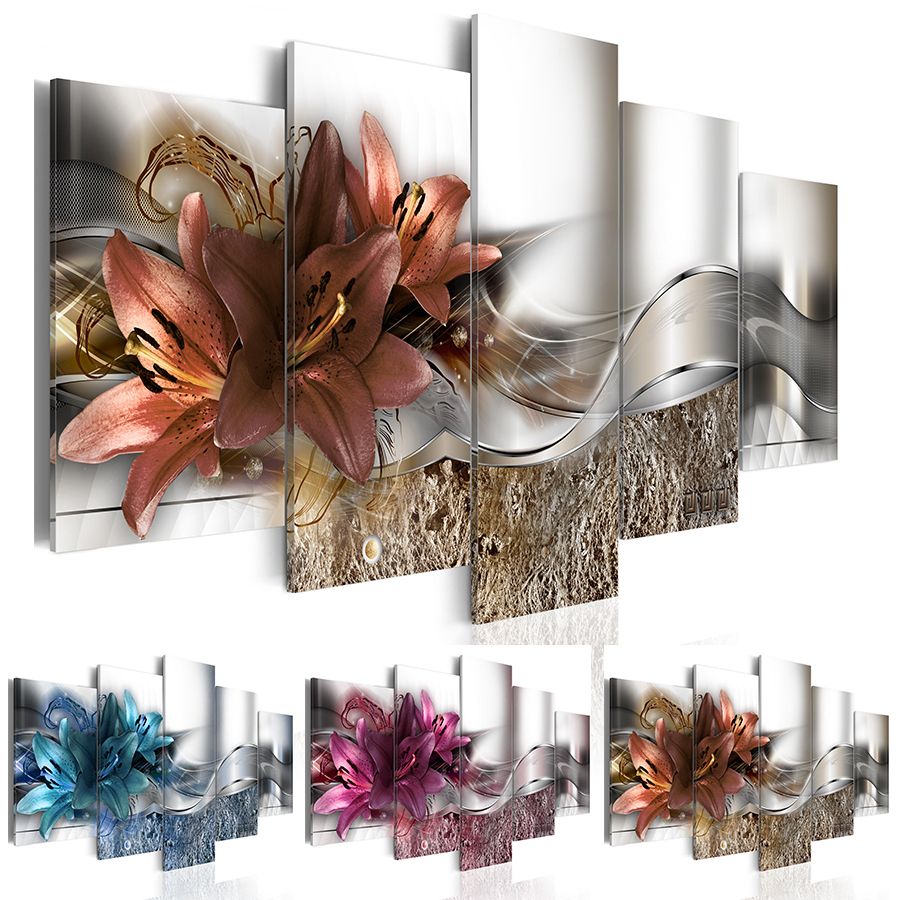 2020 Living Room Wall Art Fashion Wall Art Canvas Painting Abstract Lines Of Magnolia Flowers Modern Home Decoration No Frame From Xinpaintingstore 10 17 Dhgate Com