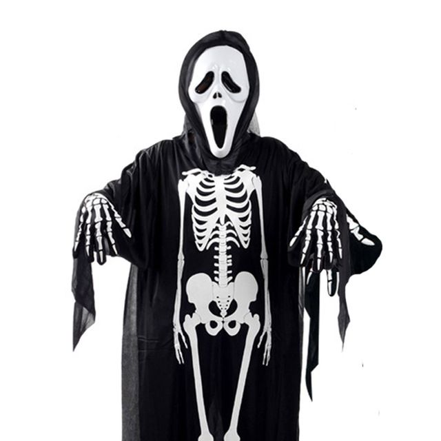 Halloween Ghost Costume Party Adults Clothes Scream Skeleton Ghost Devil Mask