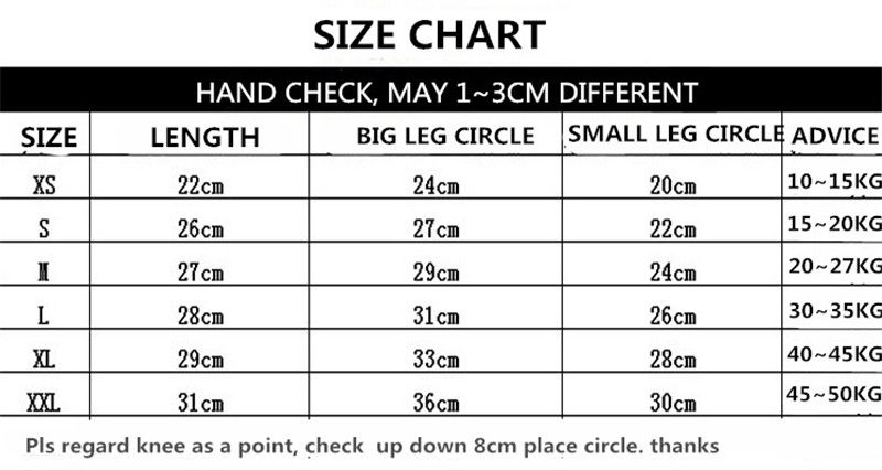 Basketball Knee Pads Size Chart