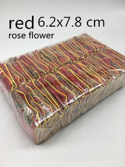 6.2x7.8 cm Rose rood