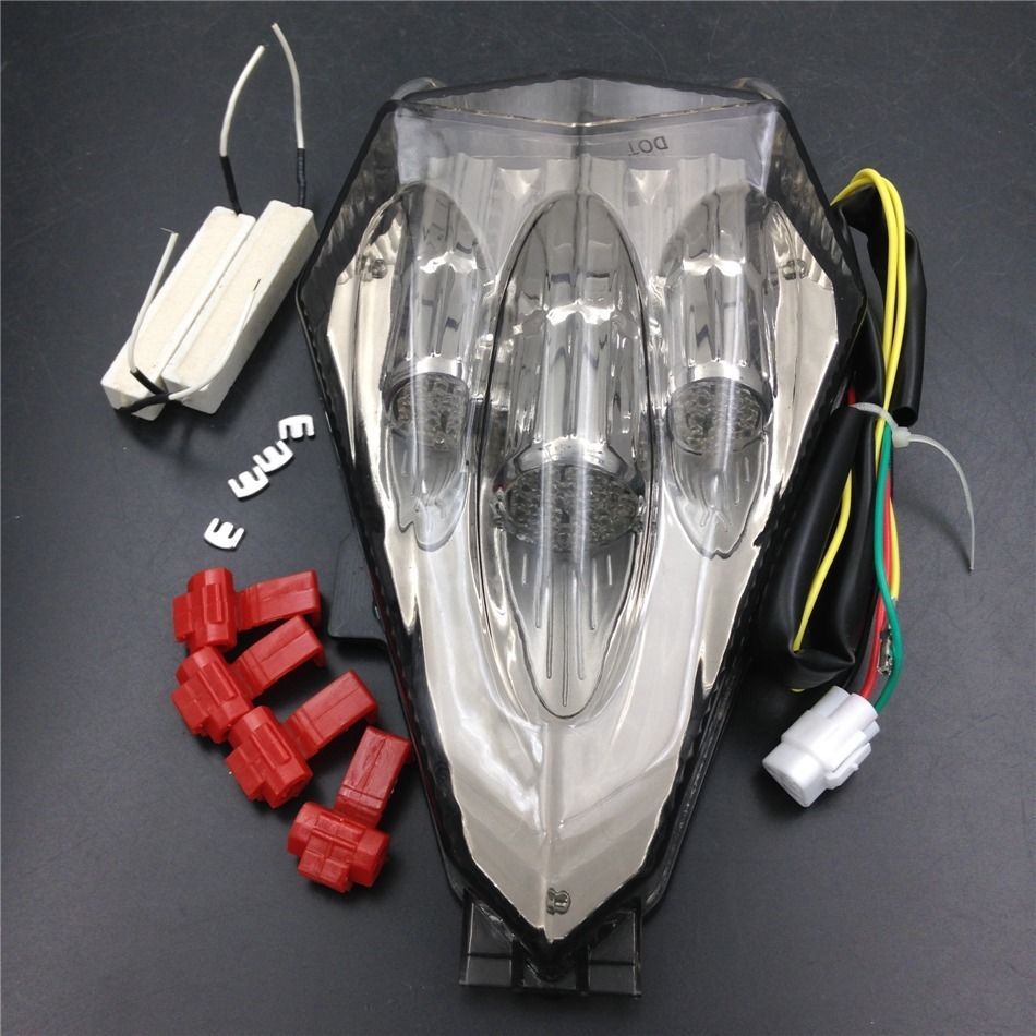 Motorcycle Clear Brake LED Tail Light Turn Signal For Yamaha YZF-R6 2006-2013 Motorcycle Clear Brake LED Tail Light Turn Signal For Yamaha YZF-R6 2006-2013