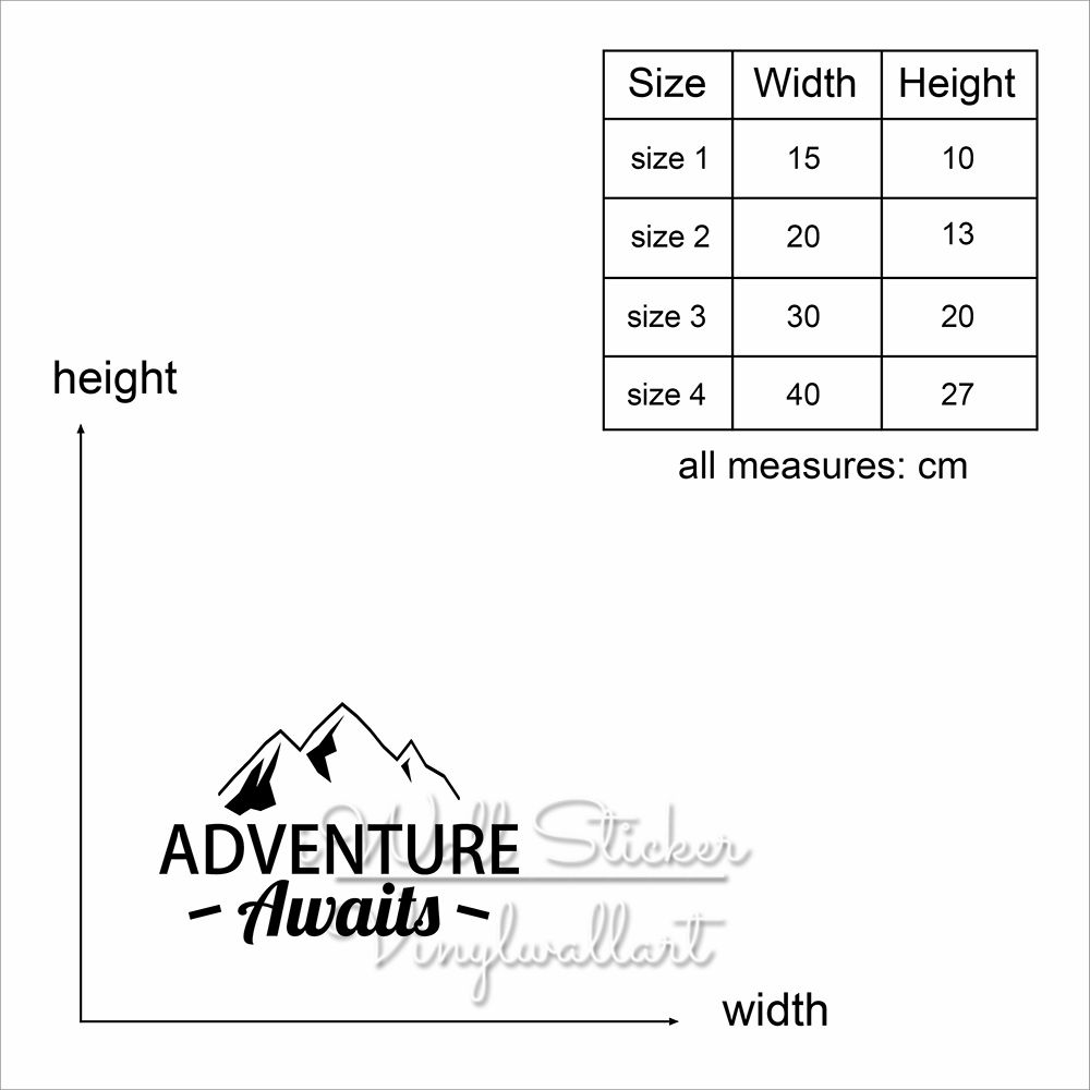 Sticker Size Chart