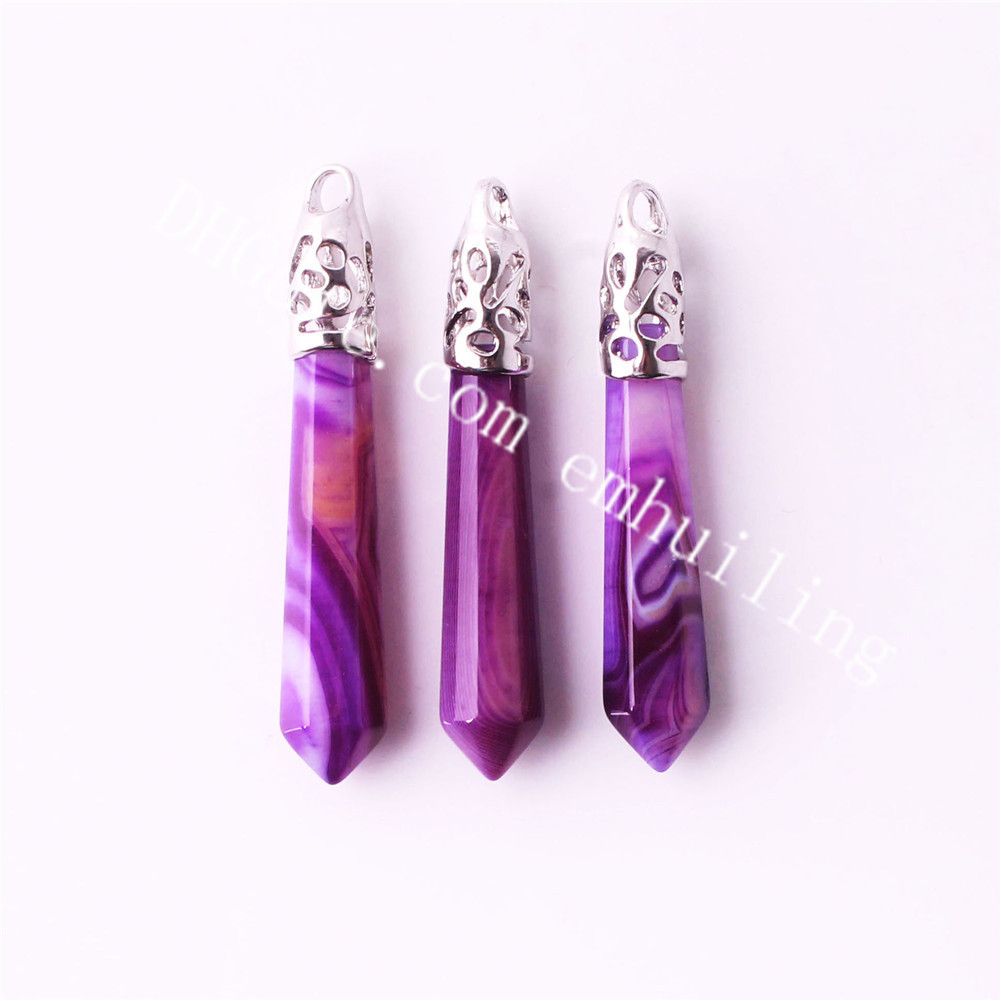 10Pcs Gemstone Rock Crystal Healing Hexagonal Point Chakra Reiki Pendant Beads 10Pcs Gemstone Rock Crystal Healing Hexagonal Point Chakra Reiki Pendant Beads