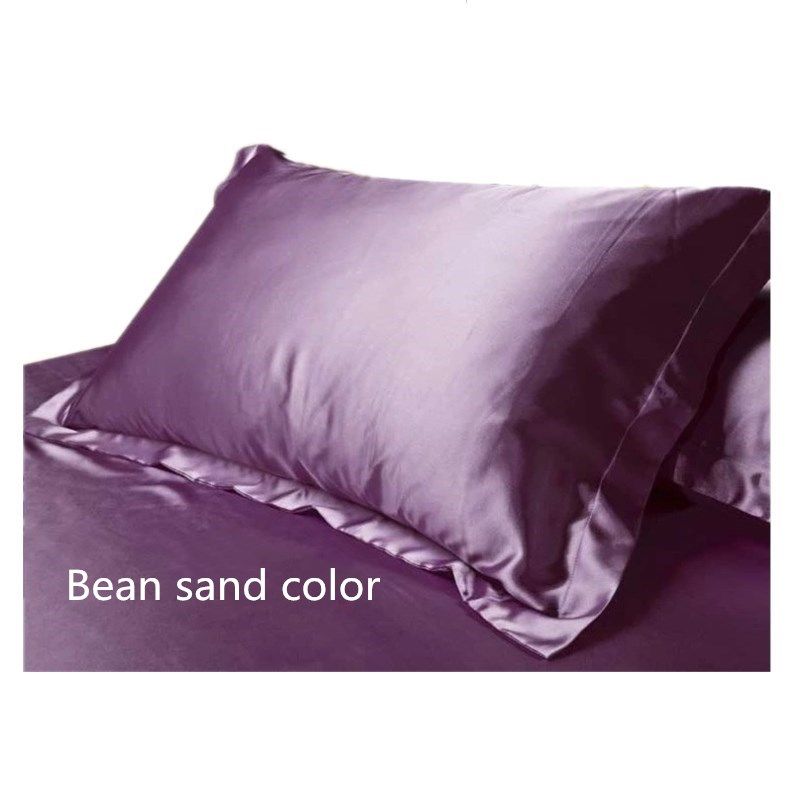 White Home Silk Pillowcases Purple Color Mulberry Pillow Cover