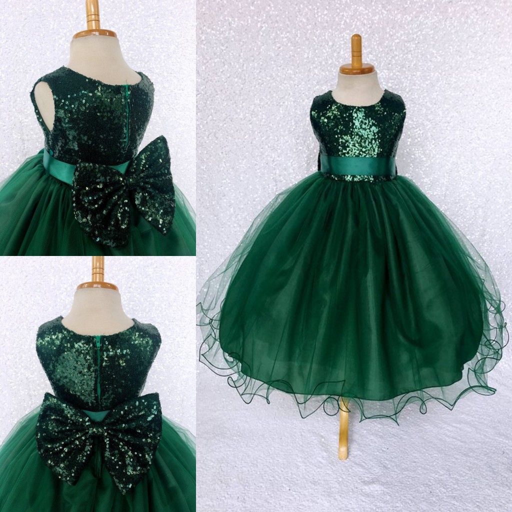 Dark Green Girls Pageant Dresses Little For Girls Gowns 2019 Toddler ...