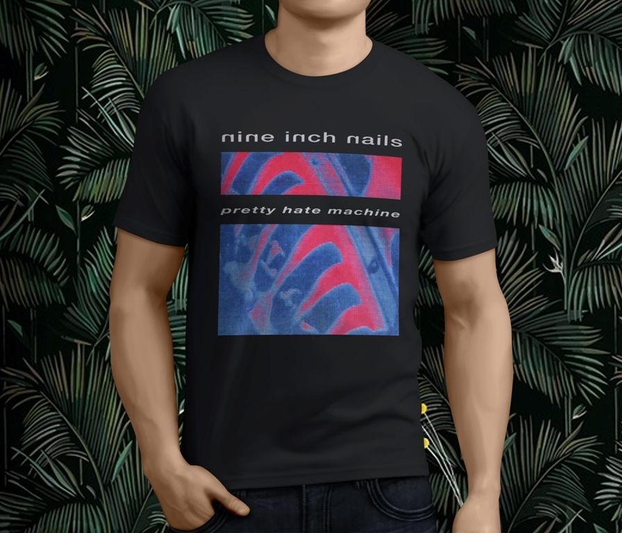New NIN NINE Inch Nails Pretty Hate Machine Rock Band Men's Black T-Shirt S-3XL Short Sleeve Mens Formal Shirts New NIN NINE Inch Nails Pretty Hate Machine Rock Band Men's Black T-Shirt S-3XL Short Sleeve Mens Formal Shirts