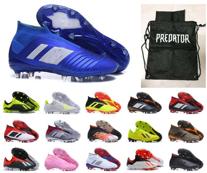 2020 WORLD CUP Slip On Soccer Shoes Mens Kids Predator 18 X Pogba FG Football Boots 2018 Russia