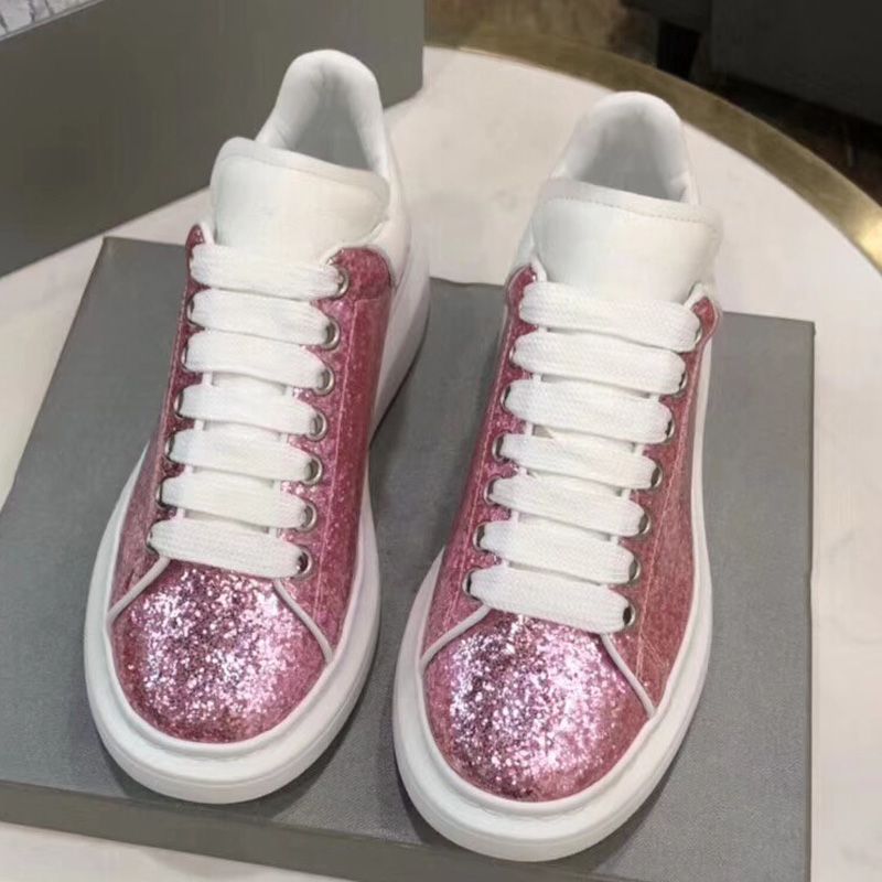 pink gold sneakers
