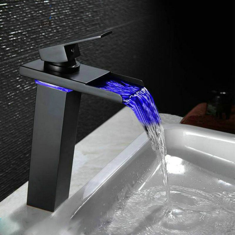 2020 10 6 Black Water Powered Led Faucet Bathroom Basin Faucet