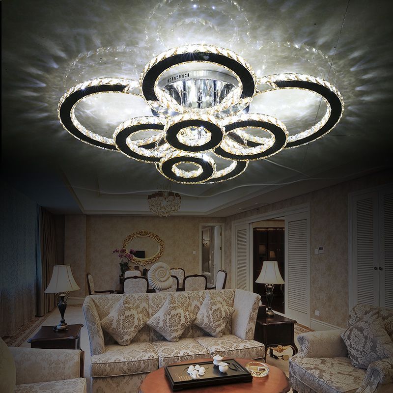 Grosshandel Moderne Kreative Led Deckenleuchte Wohnzimmer Schlafzimmer Ring Kristall Kronleuchter Innen Led Leuchten Dimmen Deckenleuchten Ac110 240v Von Ok360 38 38 Auf De Dhgate Com Dhgate