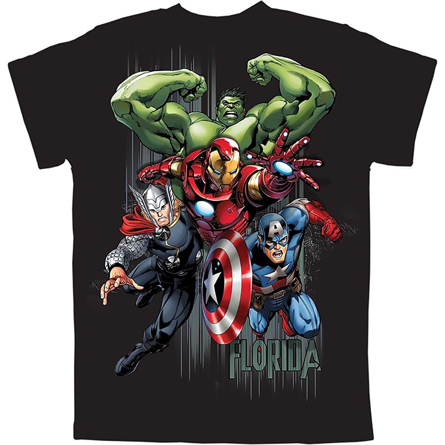 Marvel Vengadores Niños Camiseta Manga Corta Hulk Ironman Captain America 