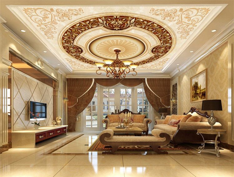 European Style Custom Wallpaper Roll Art Lines Living Room Kitchen 3d Ceiling Murals 3d Abstract Wallpapers Ceiling Decoration Wallpapers Downloads