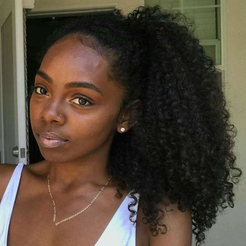Afro Puffs Ponytails Drawstring Kinky Deep Curly Hair Ponytail