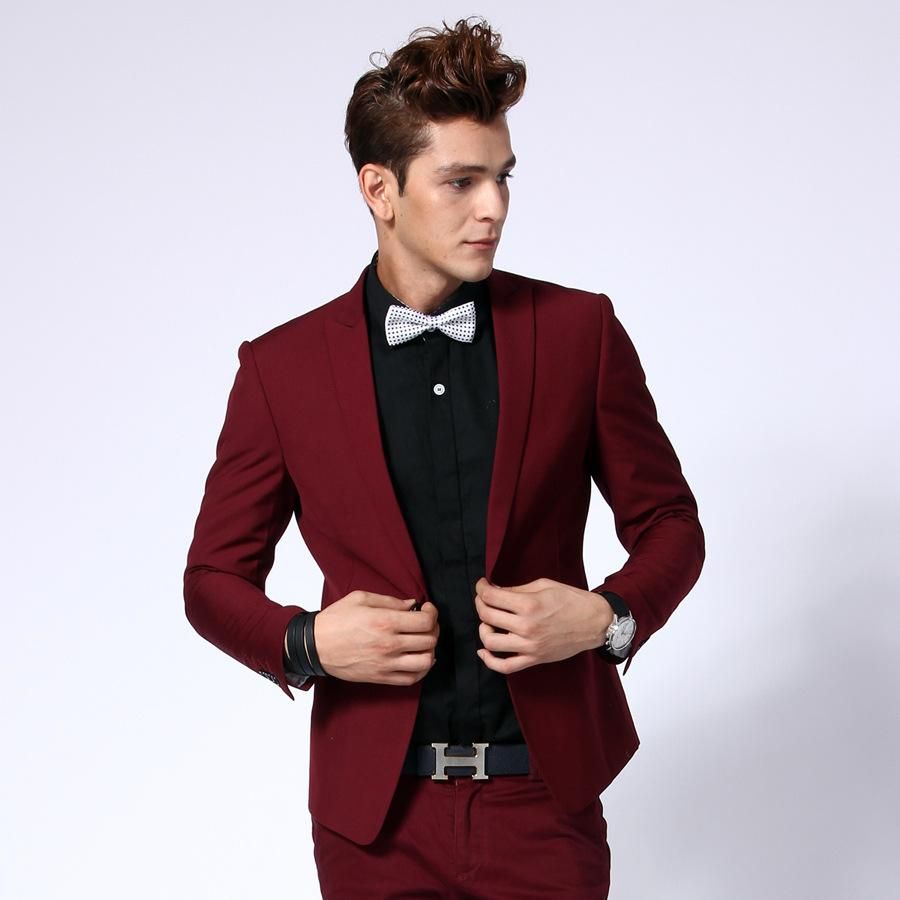 dark red blazer mens