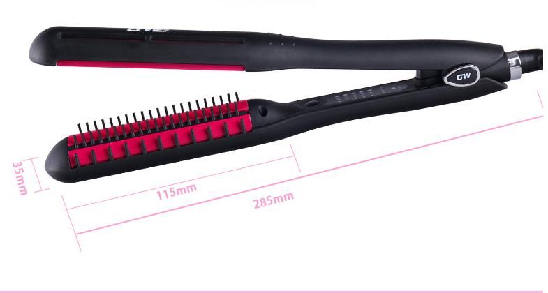 titanium hair brush straightener