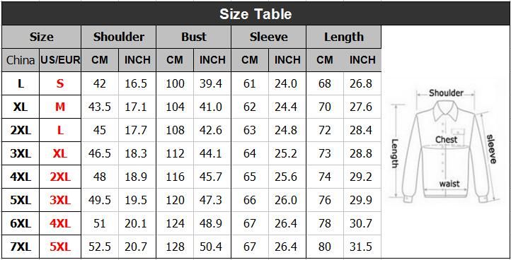 mens suit coat sizes