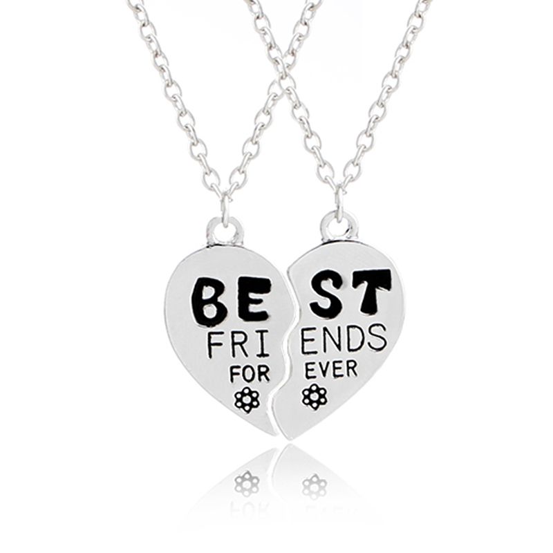 Bff قلادة المعلقات النساء أفضل أصدقاء إلى الأبد لمدة 2 مكسورة شكل قلب قلادة قلادة زهرة الصداقة هدية لأفضل صديق 2021 من World Wide 4 88ر س موبايل Dhgate