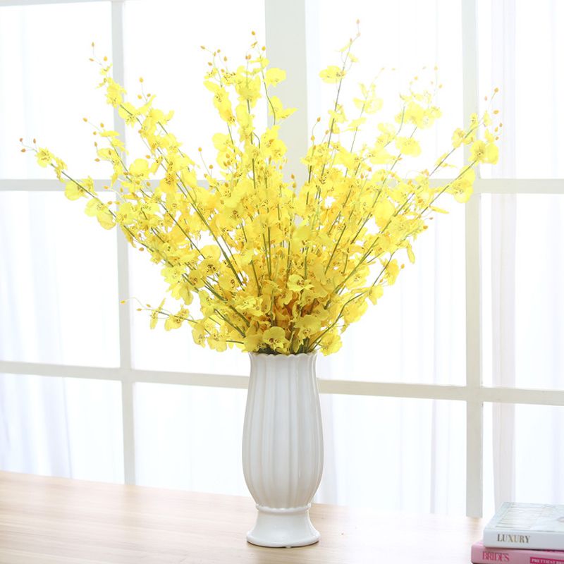 2020 Yellow Orchid Artificial Flowers Fake Dancing Lady Orchid