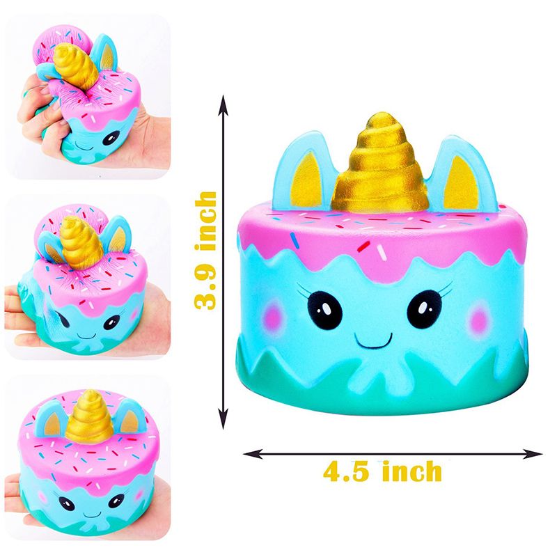Kawaii Squishy Unicorn Cake Jumbo Cartoon Sahne Brot Langsam