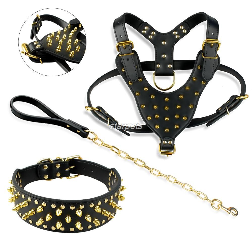 satin al siyah civili kopek tasmalari civili deri kopek pet pitbull kosum gogus 26 34 yaka tasma orta buyuk kopekler icin boxer bull terrier set