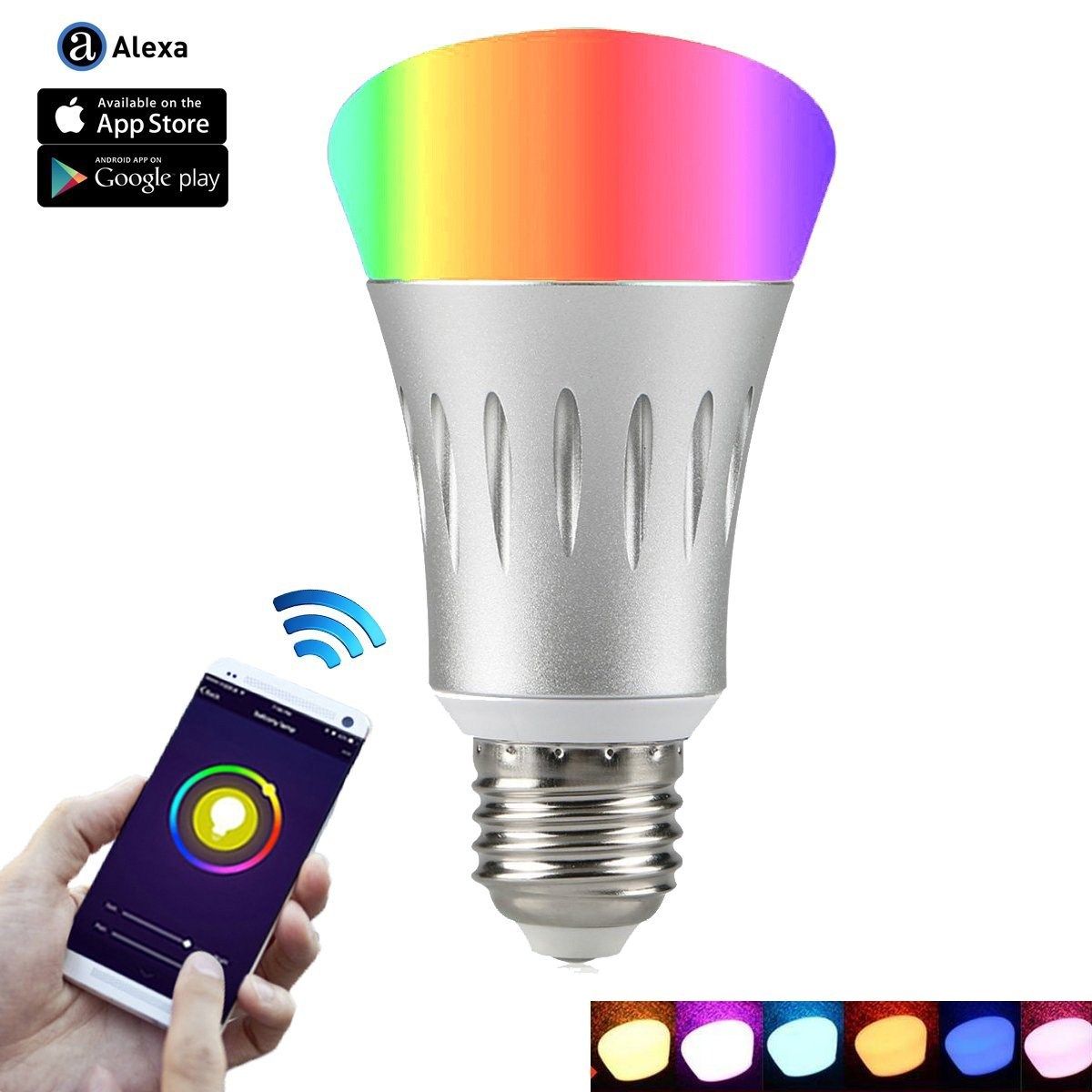 2020 Wi Fi Smart Light Bulb Dimmable LED Bulbs 7W ...