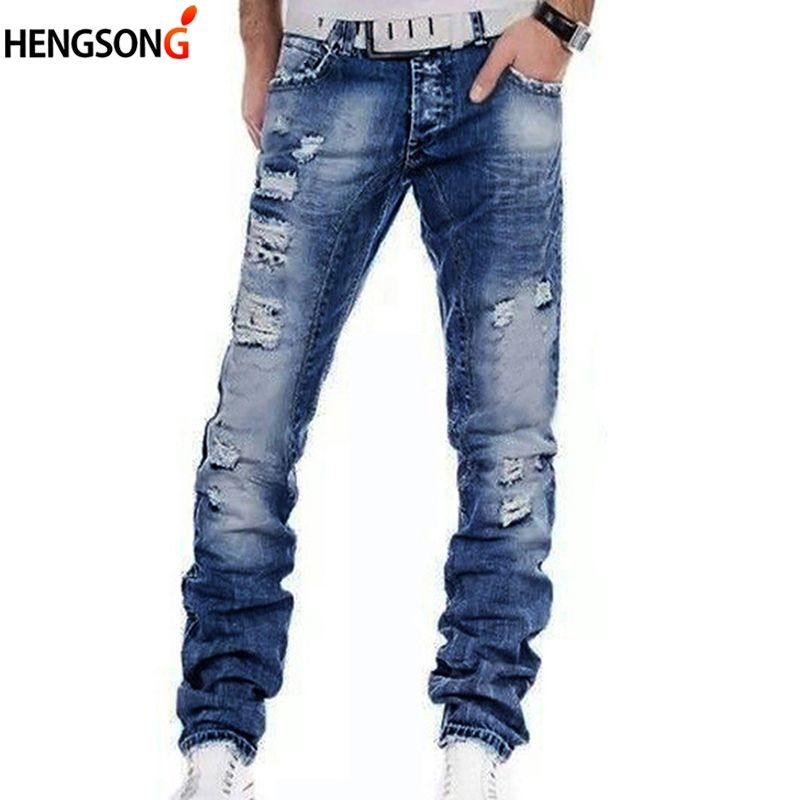 Acquista Jeans Uomo Marchio Abbigliamento Uomo 2018 Pantaloni Lunghi  Primavera Jeans Strappati Jeans Strappati Casual Pantaloni Lunghi  Streetswear Moda A 20,89 € Dal Lbdapparel | DHgate Italy