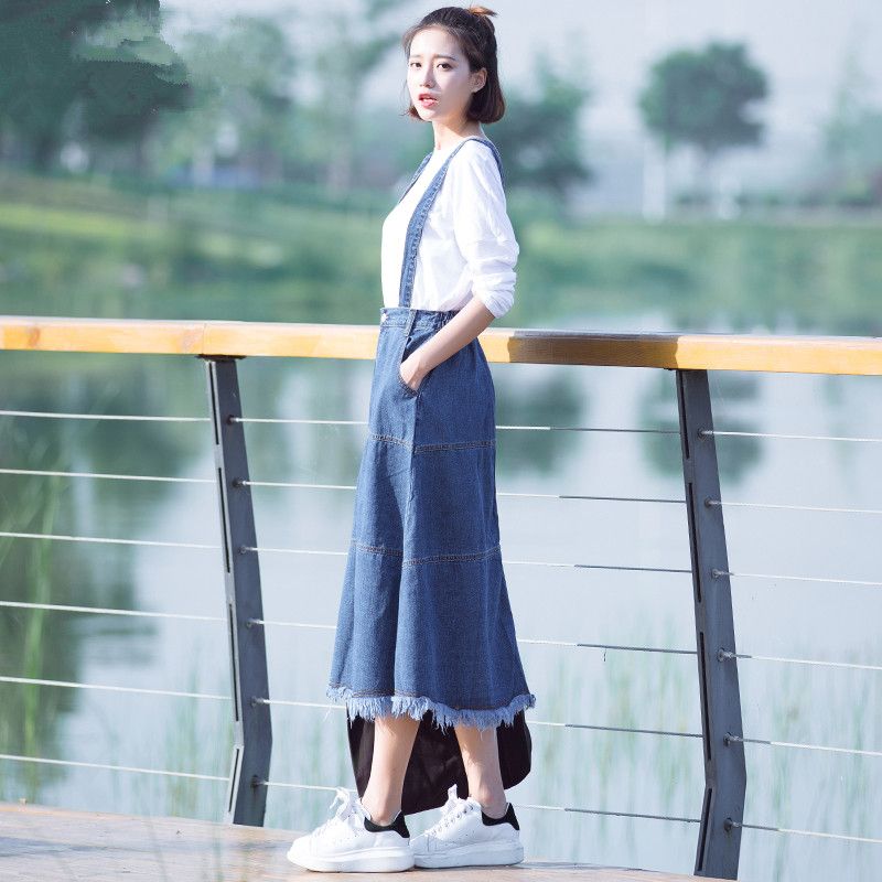 womens denim overalls skirt