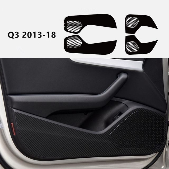 carbon fiber door Anti Kick Pad Protective trim Sticker for Subaru Forester 2019 