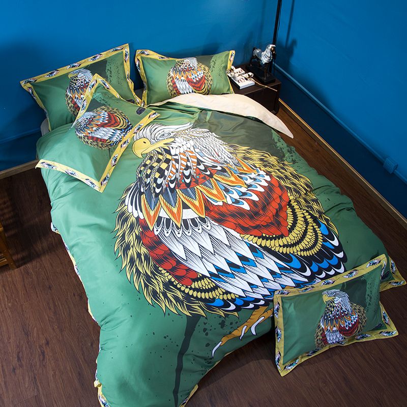 Owl Bedding Set Colourful Animal Duvet Cover Quilt Cover Pillow