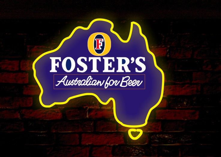 New Fosters Australian Neon Sign Beer Bar Pub Gift Light 17/"x14/"