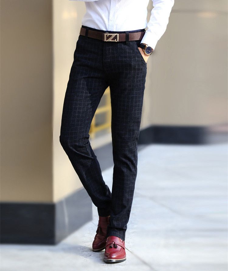 men black plaid pants