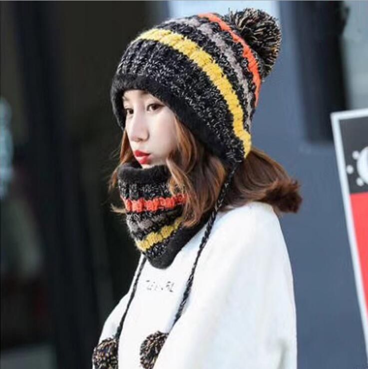 Acquistare Berretto Con Bretelle Da Donna Invernale Lavorato A Maglia  Berretti Caldi Con Tre Berretti Da Pompino Passamontagna Femminile Multi  Funzionale Cappello Sciarpa Set Economico | Consegna Veloce E Qualità |  It.Dhgate