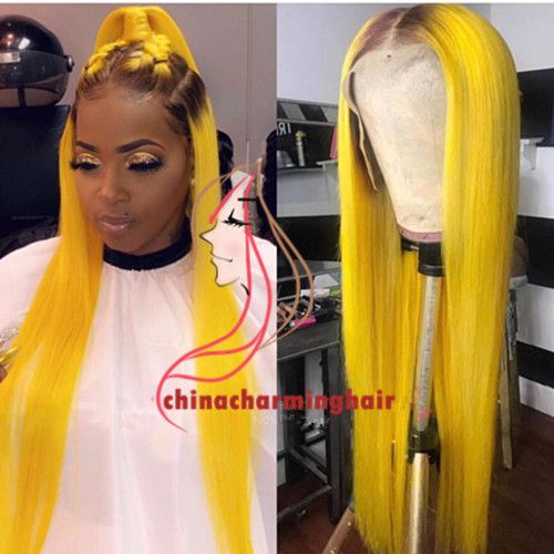 black yellow wig