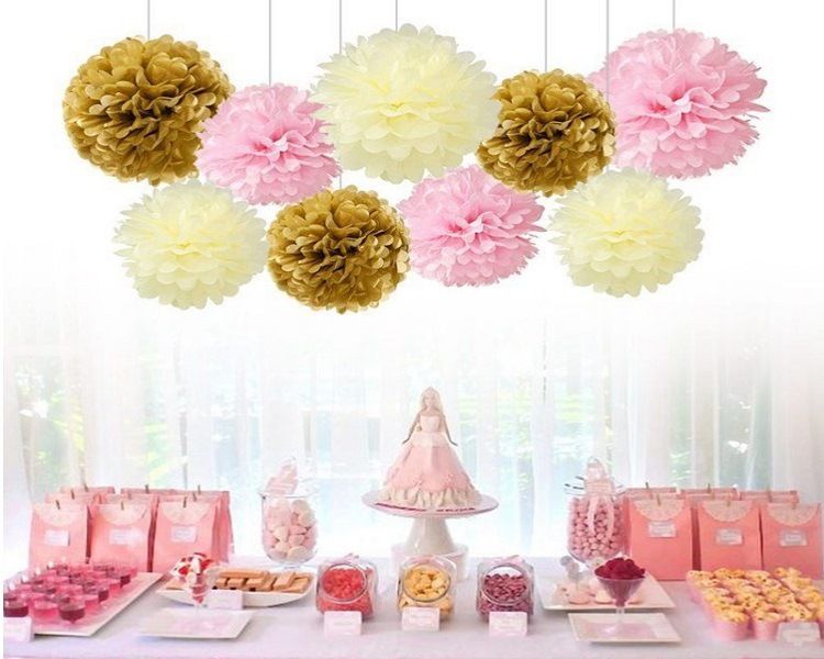 Compre Flores De Papel Pompones Flores De Papel De Pom Pom Flores