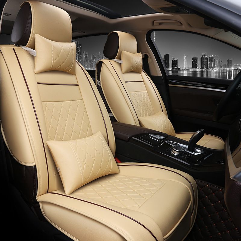 Deluxe Black PU Leather Full Set Seat Covers Padded For Toyota Corolla Avensis