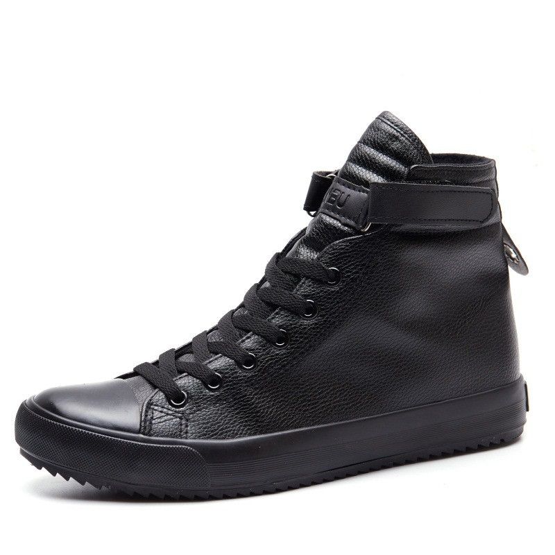 black ankle trainers