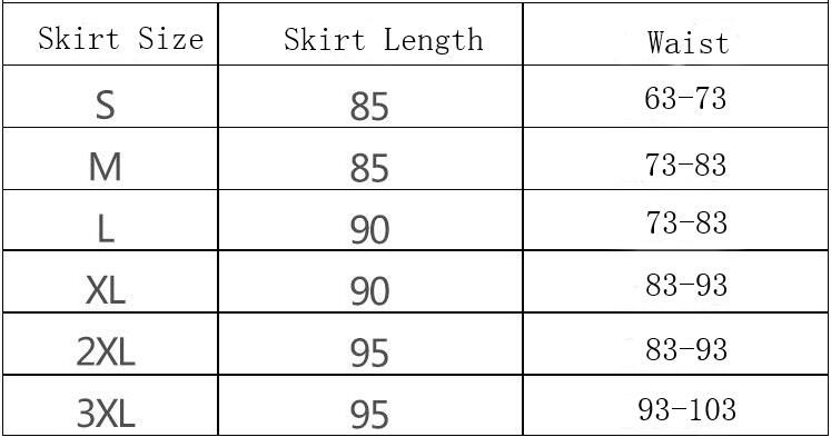 Us Skirt Size Chart