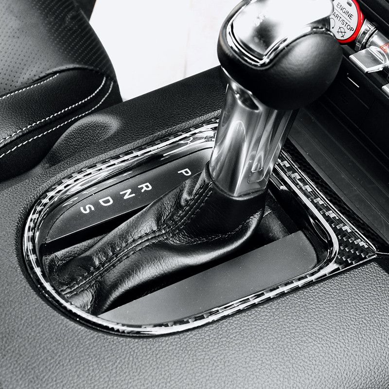 Grosshandel Carbon Fiber Console Gear Shift Rahmen Trim Innenausstattung Fur Ford Mustang 2015 2017 Car Styling Von Noric 1 8 05 Auf De Dhgate Com