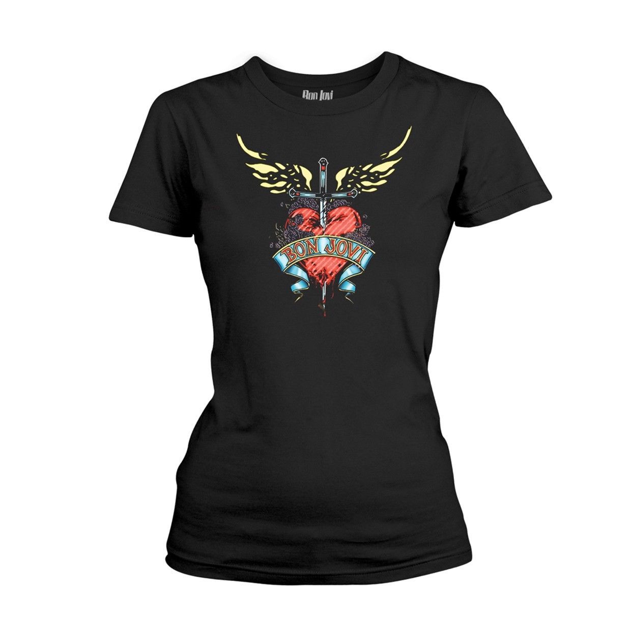 Compre Senhoras Jon Bon Jovi Coracao E Punhal Rock Licenciado Tee T Shirt Womens Barato Entrega Rapida E Qualidade Pt Dhgate