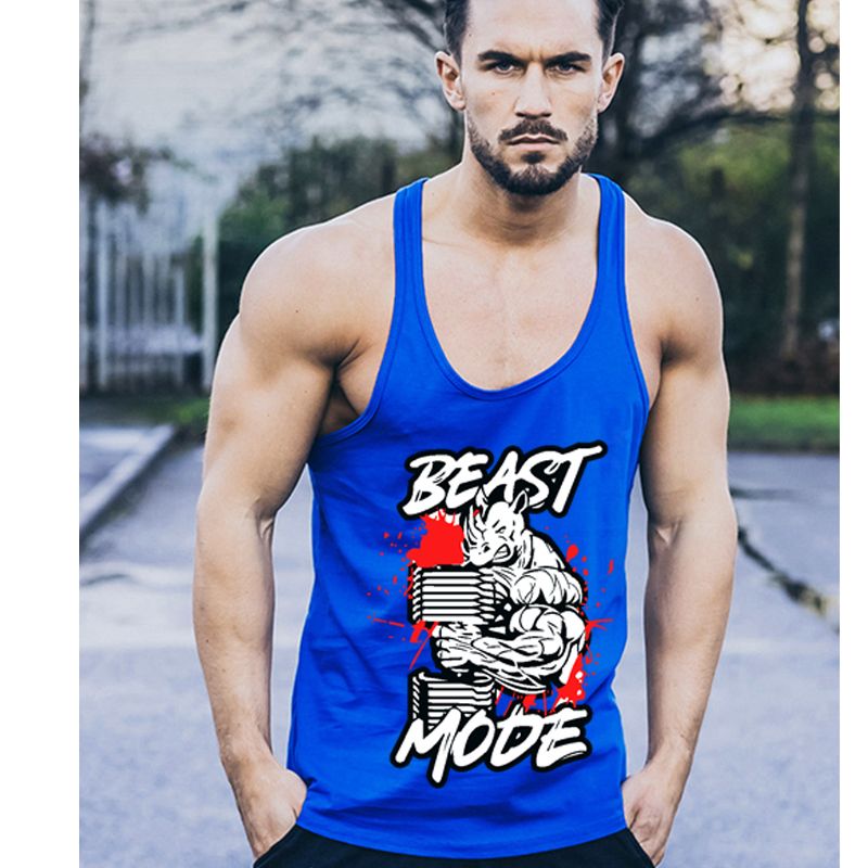 Men's Cartoon Print Cotton Workout Fitness Loose Tank Tops For Boys' Summer Casual Sports Muscle Gym Men's Cartoon Print Cotton Workout Fitness Loose Tank Tops For Boys' Summer Casual Sports Muscle Gym