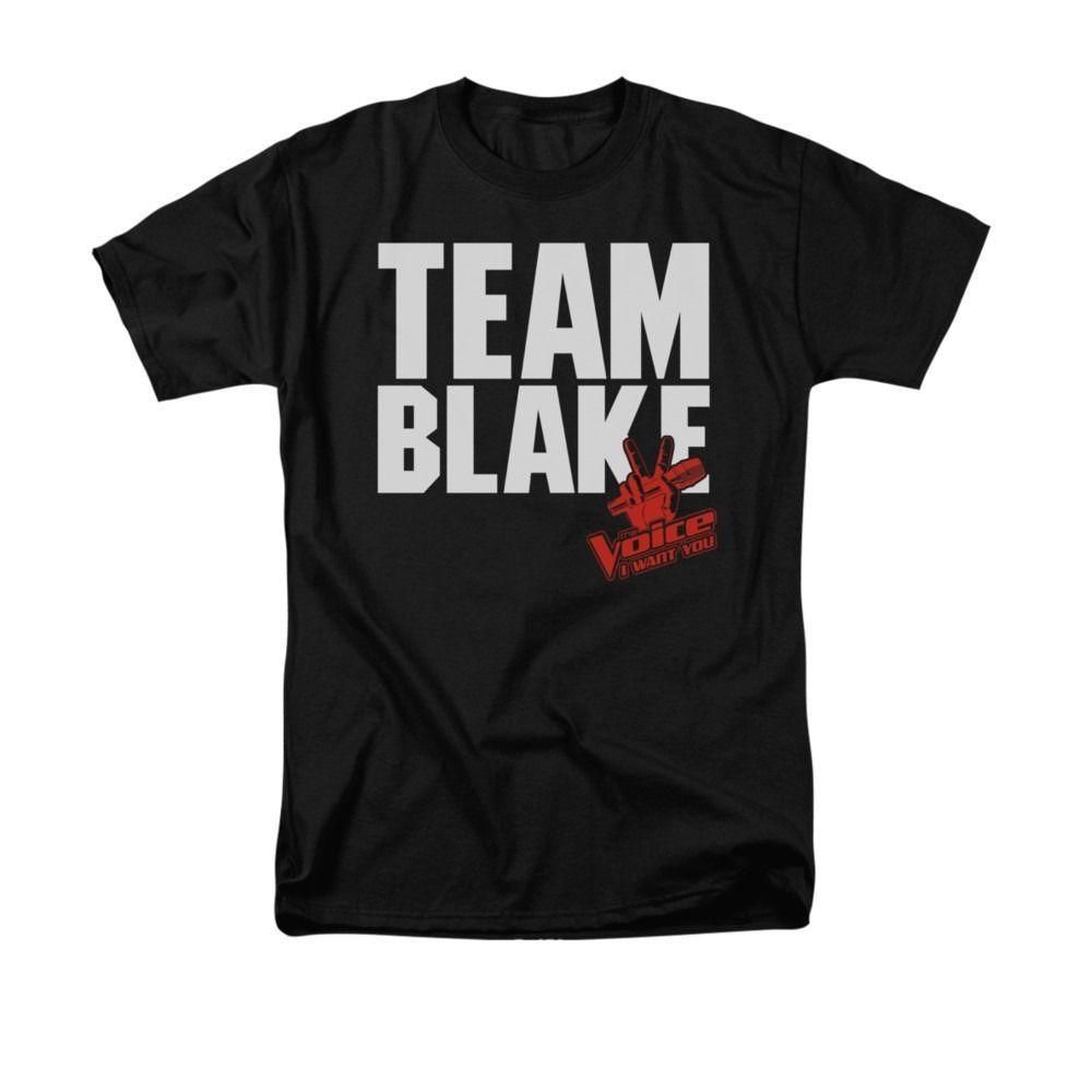 El equipo de voz Blake con licencia camiseta de adulto para 2018 moda marca camiseta