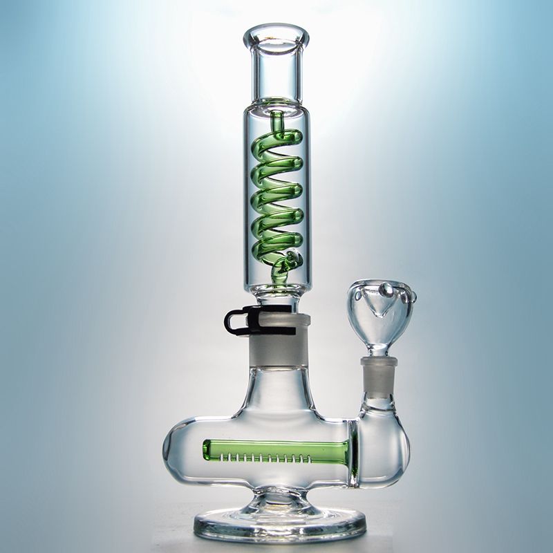 Green glass bong