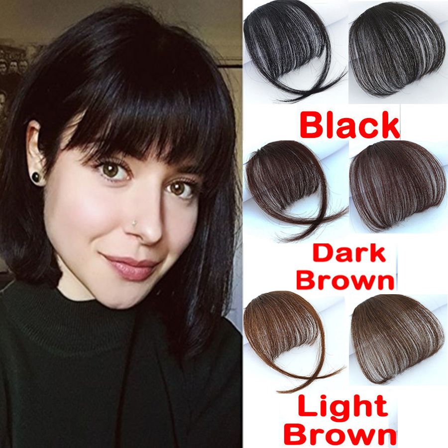 Clip In On Bangs Clip In Front Neat Bangs Fringe 100% Human Hair Extension Hand Tied Hair Bangs For Woman Clip In On Bangs Clip In Front Neat Bangs Fringe 100% Human Hair Extension Hand Tied Hair Bangs For Woman