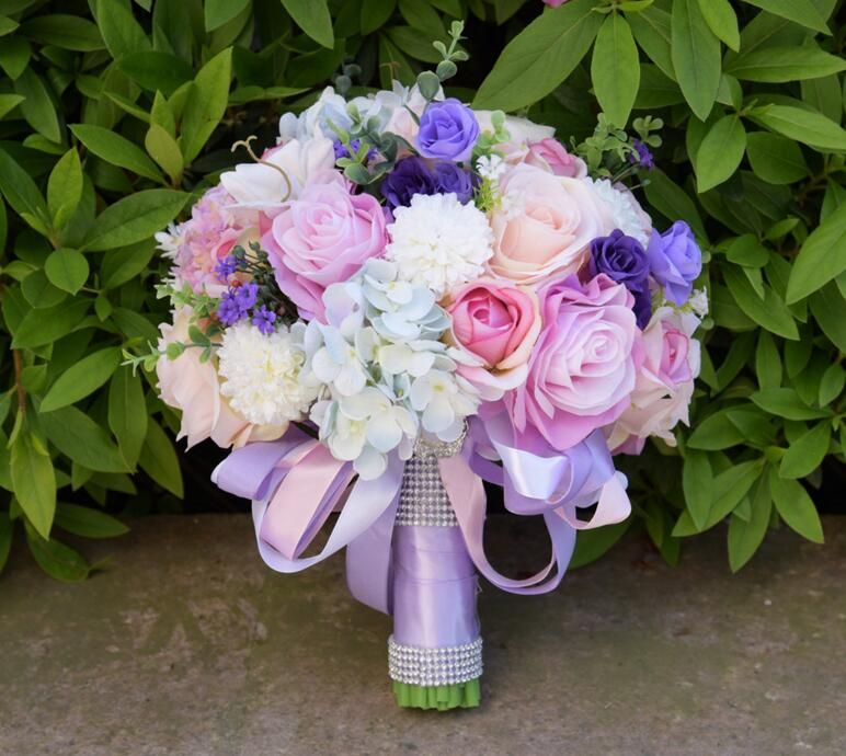 Acheter Romantique Handflowers Bouquets De Mariage Pour La Mariée 2018 Nouvelle Arrivée Livraison Gratuite D572 Plage Dété De Mariage Fleurs Pas Cher