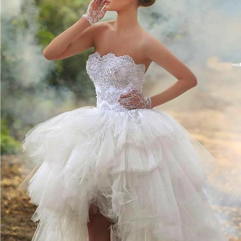 short corset wedding dress
