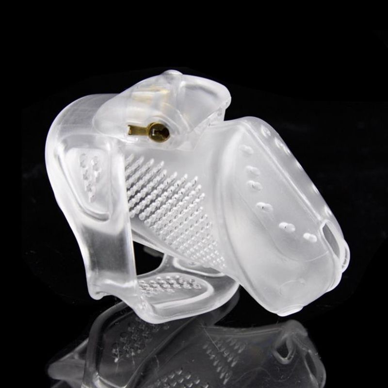 New 3d Design Breathable Male Chastity Device Plastic Small Chastity Cage With 3 Size Cock Ring